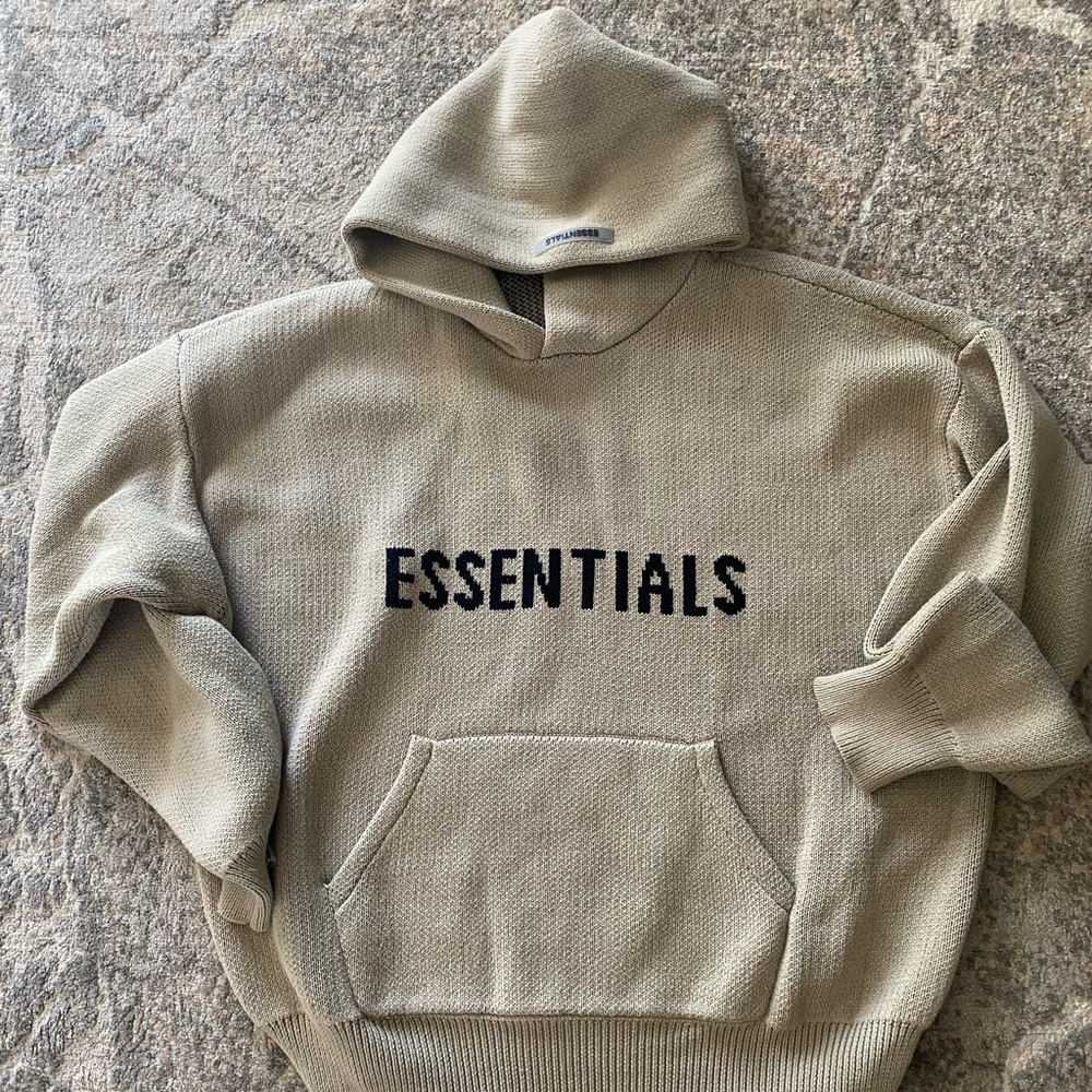 Essentials Taupe Knit Pullover - image 1